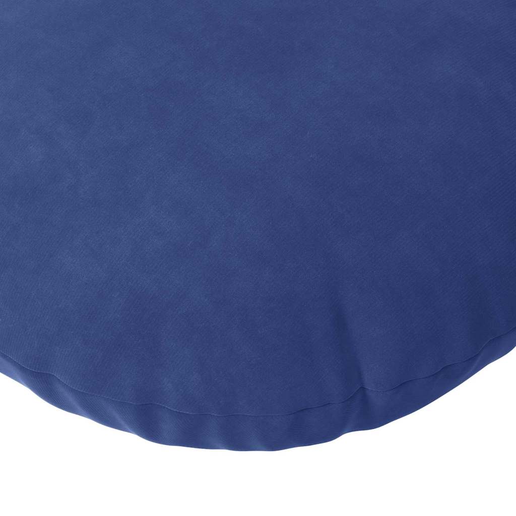 Cuscini per Seduta 2 pcs Blu Polizia Ø50 x 19 cm Velluto