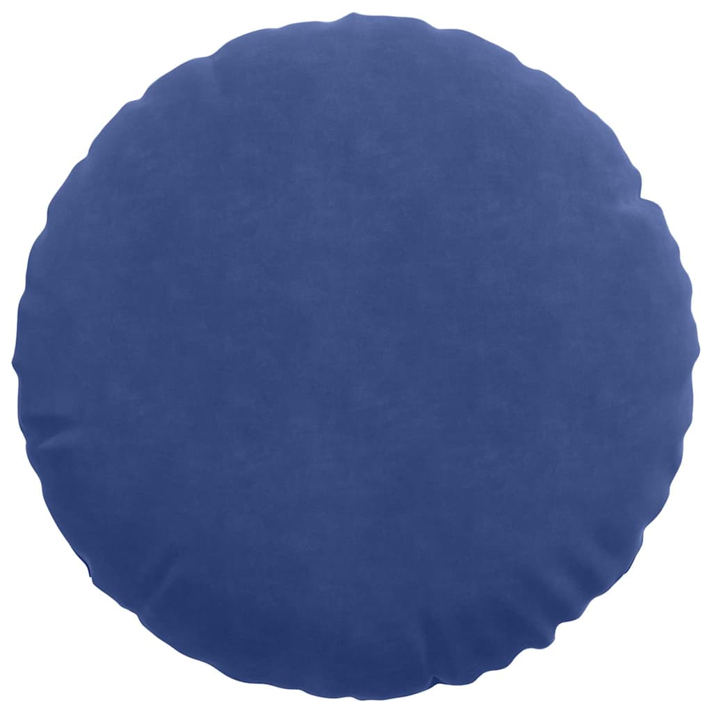 Cuscini per Seduta 2 pcs Blu Polizia Ø50 x 19 cm Velluto