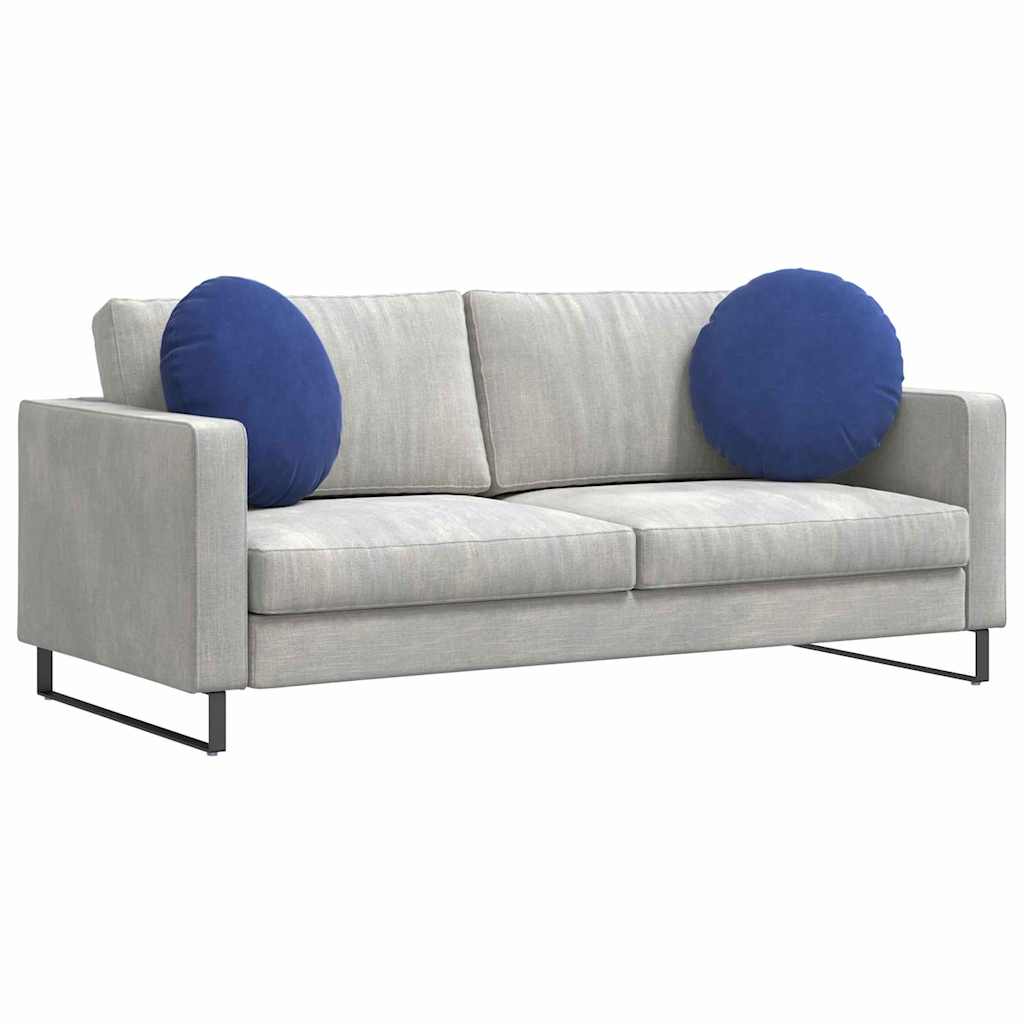 Cuscini per Seduta 2 pcs Blu Polizia Ø50 x 19 cm Velluto