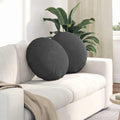 Cuscini per Seduta 2 pcs Grigio scuro Ø50 x 19 cm
