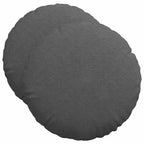 Cuscini per Seduta 2 pcs Grigio scuro Ø50 x 19 cm