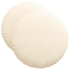 Cuscini per Seduta 2 pcs Crema Ø50 x 19 cm Tessuto in Cords