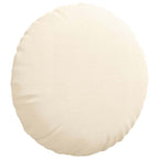Cuscini per Seduta 2 pcs Crema Ø50 x 19 cm Tessuto in Cords