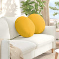 Cuscini per Seduta 2 pcs Giallo Chiaro Ø50 x 19 cm