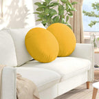 Cuscini per Seduta 2 pcs Giallo Chiaro Ø50 x 19 cm