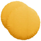Cuscini per Seduta 2 pcs Giallo Chiaro Ø50 x 19 cm