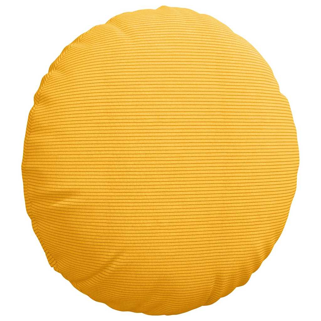 Cuscini per Seduta 2 pcs Giallo Chiaro Ø50 x 19 cm