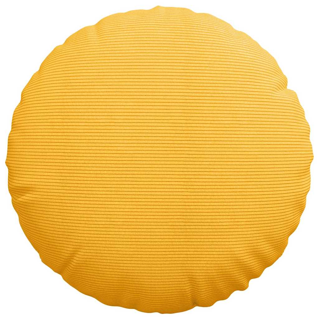 Cuscini per Seduta 2 pcs Giallo Chiaro Ø50 x 19 cm
