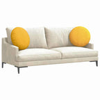 Cuscini per Seduta 2 pcs Giallo Chiaro Ø50 x 19 cm