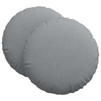 Cuscini per Seduta 2 pcs Grigio chiaro Ø60 x 21 cm Tessuto