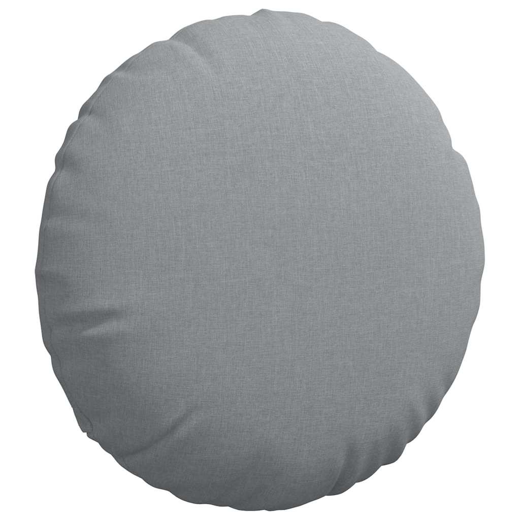 Cuscini per Seduta 2 pcs Grigio chiaro Ø60 x 21 cm Tessuto