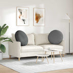 Cuscini per Seduta 2 pcs Grigio scuro Ø60 x 21 cm Tessuto