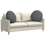 Cuscini per Seduta 2 pcs Grigio scuro Ø60 x 21 cm Tessuto