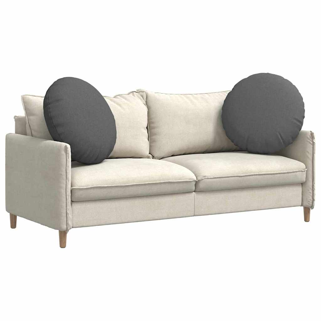 Cuscini per Seduta 2 pcs Grigio scuro Ø60 x 21 cm Tessuto