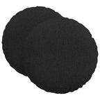 Cuscini per Seduta 2 pcs Nero Ø60 x 21 cm Tessuto