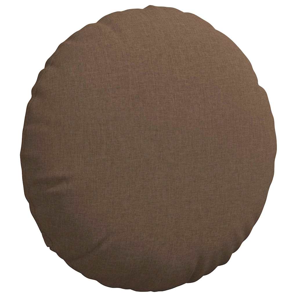 Cuscini per Seduta 2 pcs Marrone Ø60 x 21 cm Tessuto