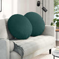 Cuscini per Seduta 2 pcs Verde Scuro Ø60 x 21 cm Tessuto