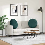 Cuscini per Seduta 2 pcs Verde Scuro Ø60 x 21 cm Tessuto