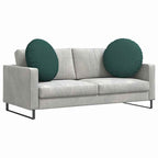 Cuscini per Seduta 2 pcs Verde Scuro Ø60 x 21 cm Tessuto