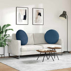 Cuscini per Seduta 2 pcs Blu Ø60 x 21 cm Tessuto