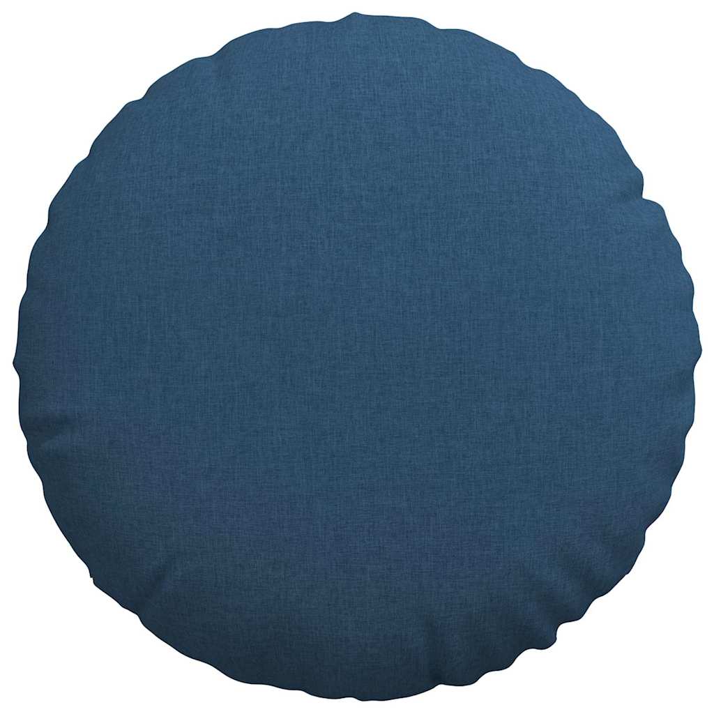 Cuscini per Seduta 2 pcs Blu Ø60 x 21 cm Tessuto