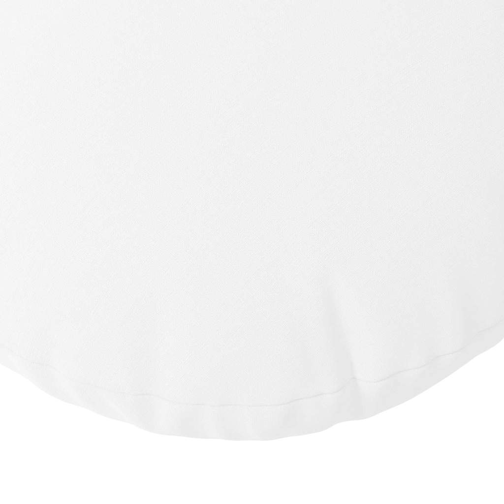 Cuscini per Seduta 2 pcs Bianco Ø60 x 21 cm Tessuto