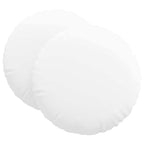 Cuscini per Seduta 2 pcs Bianco Ø60 x 21 cm Tessuto