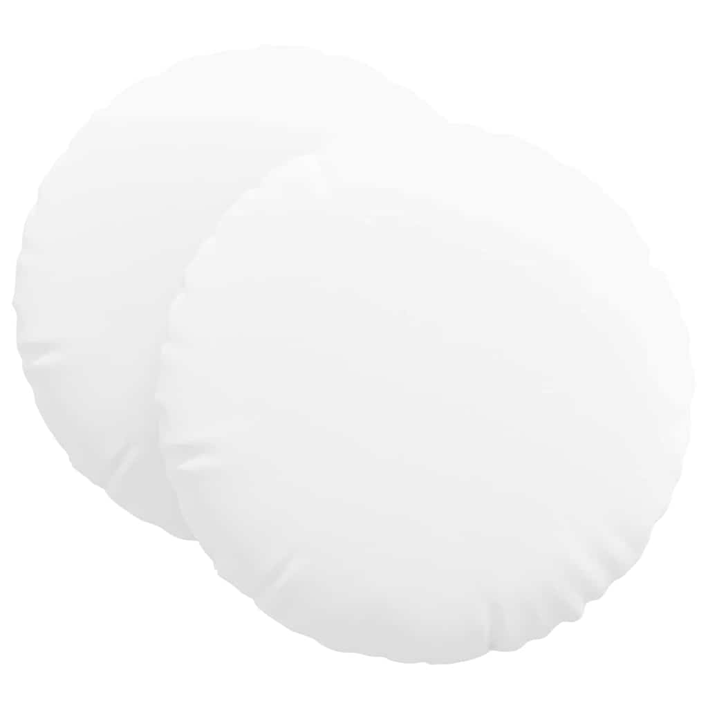 Cuscini per Seduta 2 pcs Bianco Ø60 x 21 cm Tessuto