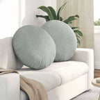 Cuscini per Seduta 2 pcs Grigio chiaro Ø60 x 21 cm Velluto