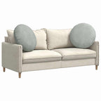 Cuscini per Seduta 2 pcs Grigio chiaro Ø60 x 21 cm Velluto