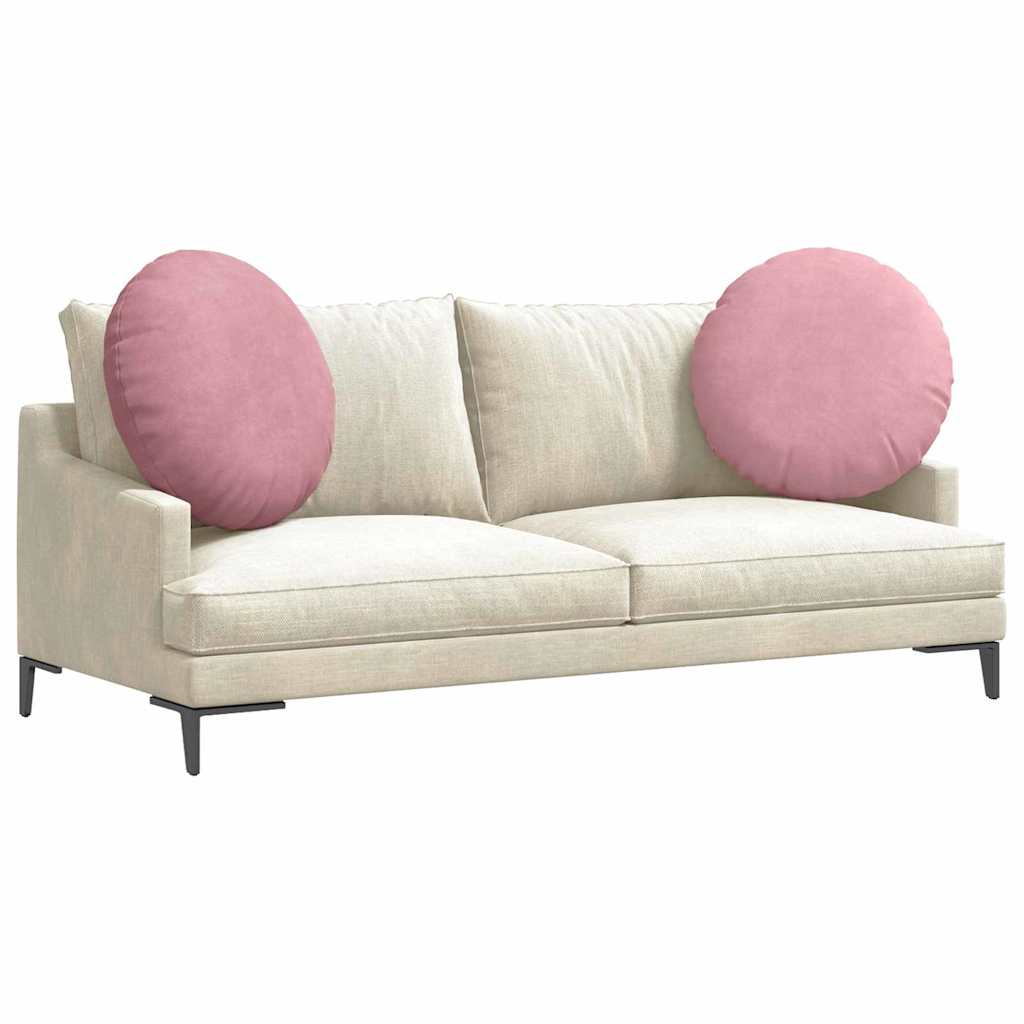 Cuscini per Seduta 2 pcs Rosa Ø60 x 21 cm Velluto