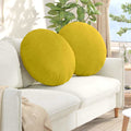 Cuscini per Seduta 2 pcs Giallo Ø60 x 21 cm Velluto
