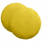 Cuscini per Seduta 2 pcs Giallo Ø60 x 21 cm Velluto