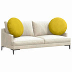 Cuscini per Seduta 2 pcs Giallo Ø60 x 21 cm Velluto