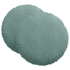 Cuscini per Seduta 2 pcs Verde Mare Ø60 x 21 cm Velluto