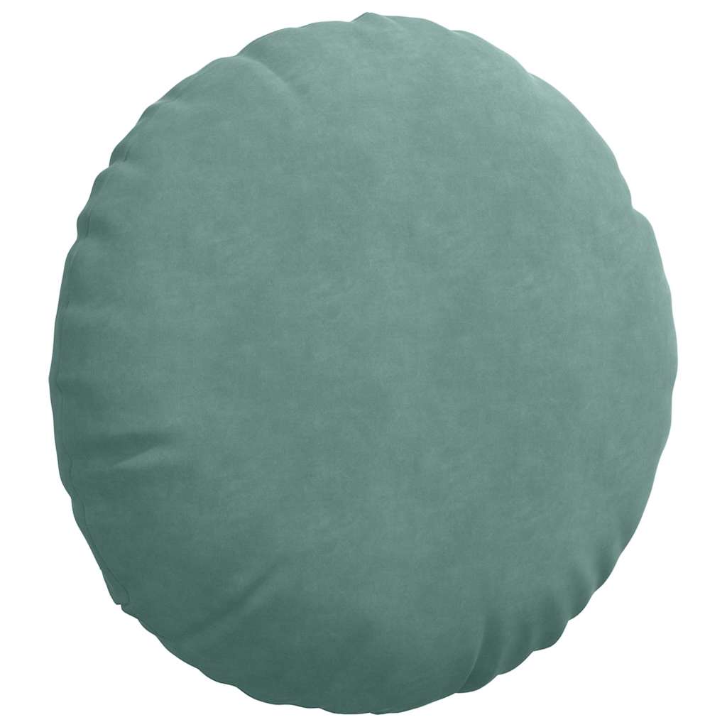 Cuscini per Seduta 2 pcs Verde Mare Ø60 x 21 cm Velluto