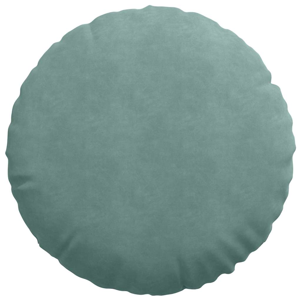 Cuscini per Seduta 2 pcs Verde Mare Ø60 x 21 cm Velluto