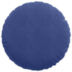 Cuscini per Seduta 2 pcs Blu Polizia Ø60 x 21 cm Velluto