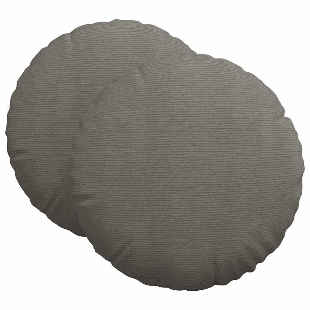 Cuscini per Seduta 2 pcs Grigio chiaro Ø60 x 21 cm