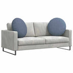 Cuscini per Seduta 2 pcs Blu Ø60 x 21 cm Tessuto in Cords