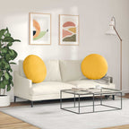 Cuscini per Seduta 2 pcs Giallo Chiaro Ø60 x 21 cm