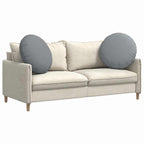 Cuscini per Seduta 2 pcs Grigio chiaro Ø80 x 29 cm Tessuto