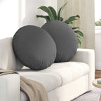 Cuscini per Seduta 2 pcs Grigio scuro Ø80 x 29 cm Tessuto