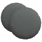 Cuscini per Seduta 2 pcs Grigio scuro Ø80 x 29 cm Tessuto