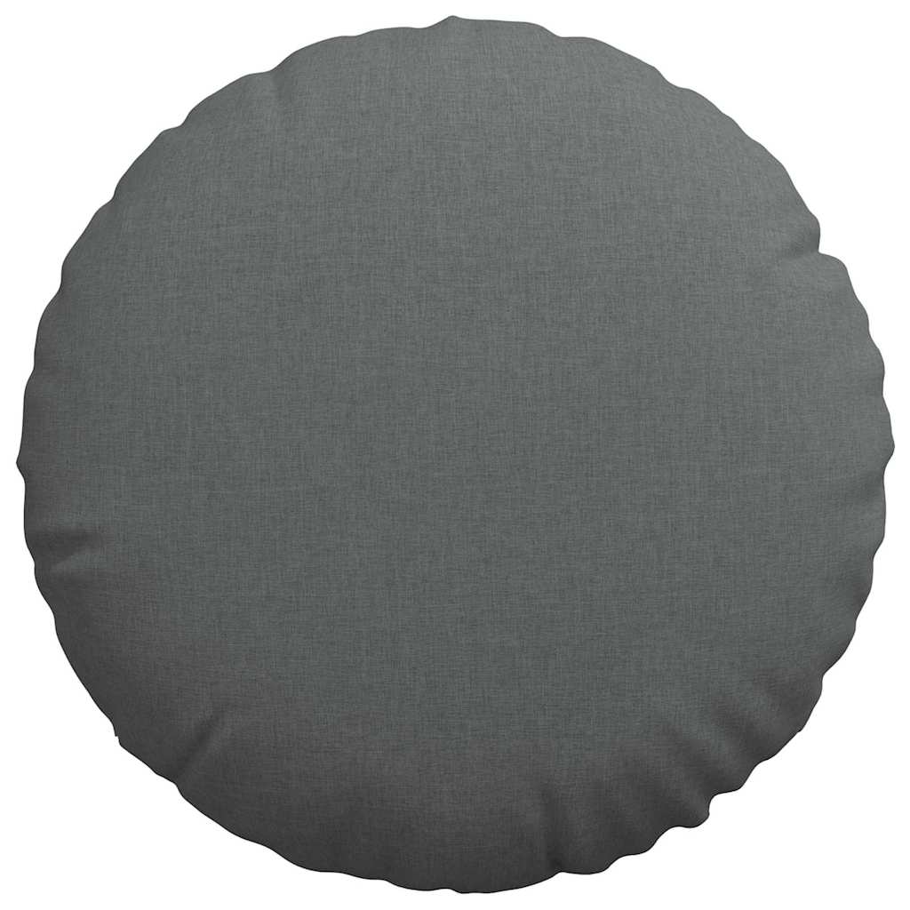 Cuscini per Seduta 2 pcs Grigio scuro Ø80 x 29 cm Tessuto