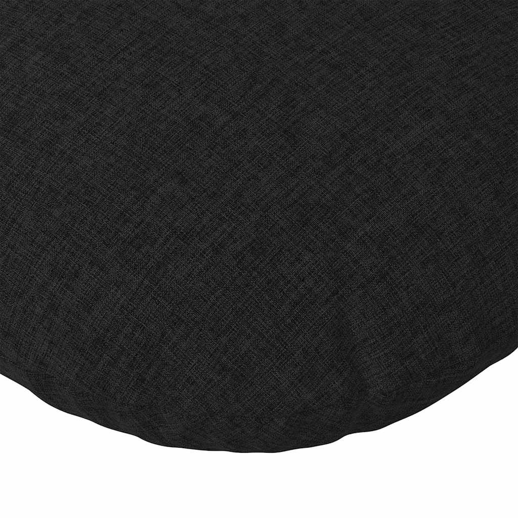 Cuscini per Seduta 2 pcs Nero Ø80 x 29 cm Tessuto