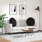 Cuscini per Seduta 2 pcs Nero Ø80 x 29 cm Tessuto