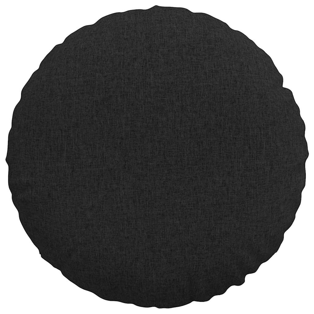 Cuscini per Seduta 2 pcs Nero Ø80 x 29 cm Tessuto
