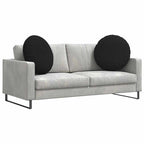Cuscini per Seduta 2 pcs Nero Ø80 x 29 cm Tessuto