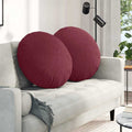 Cuscini per Seduta 2 pcs Rosso Vino Ø80 x 29 cm Tessuto